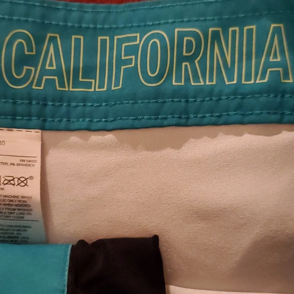 Old Navy California Teal Green Men's Swimming Shorts - Size 30